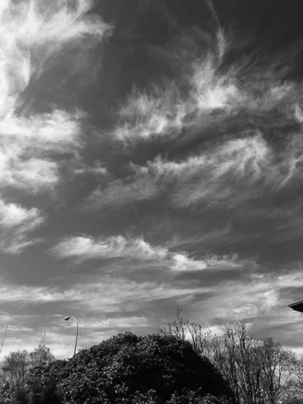 Nubes en el cielo de Valdivia.